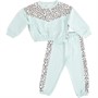 MINOTI Girls Fleece Sweatshirt And Joggers Set Mint