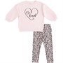 MINOTI Girls Sweatshirt And Leggings Set Pink AOP