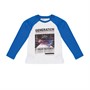 MINOTI Boys Basic Raglan Long Sleeve Top White Blue