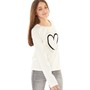 MINOTI Girls Drop Shoulder Long Sleeve Top Off White