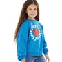MINOTI Girls Basic City Of Love Sweatshirt Blue