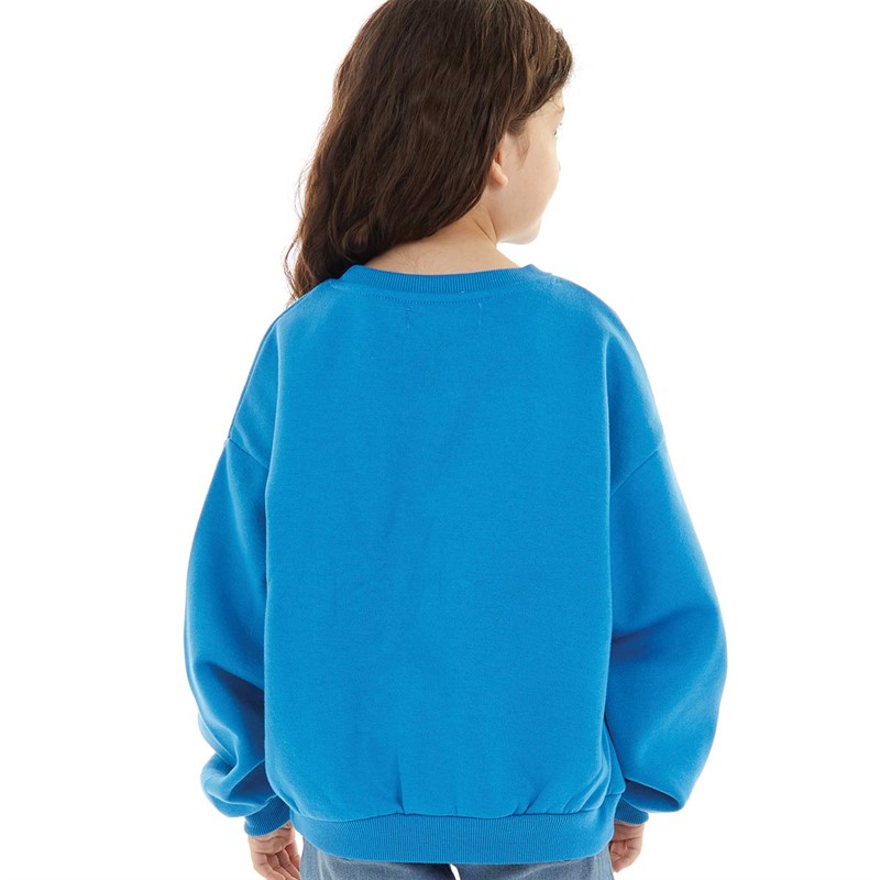 MINOTI Girls Basic City Of Love Sweatshirt Blue