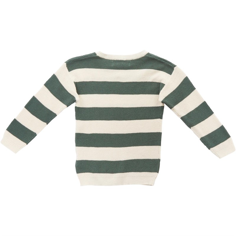 MINOTI Boys Waffle Striped Knit Jumper Multi