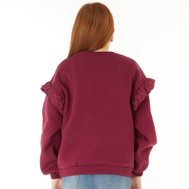 MINOTI Girls Fleece Sweatshirt Red