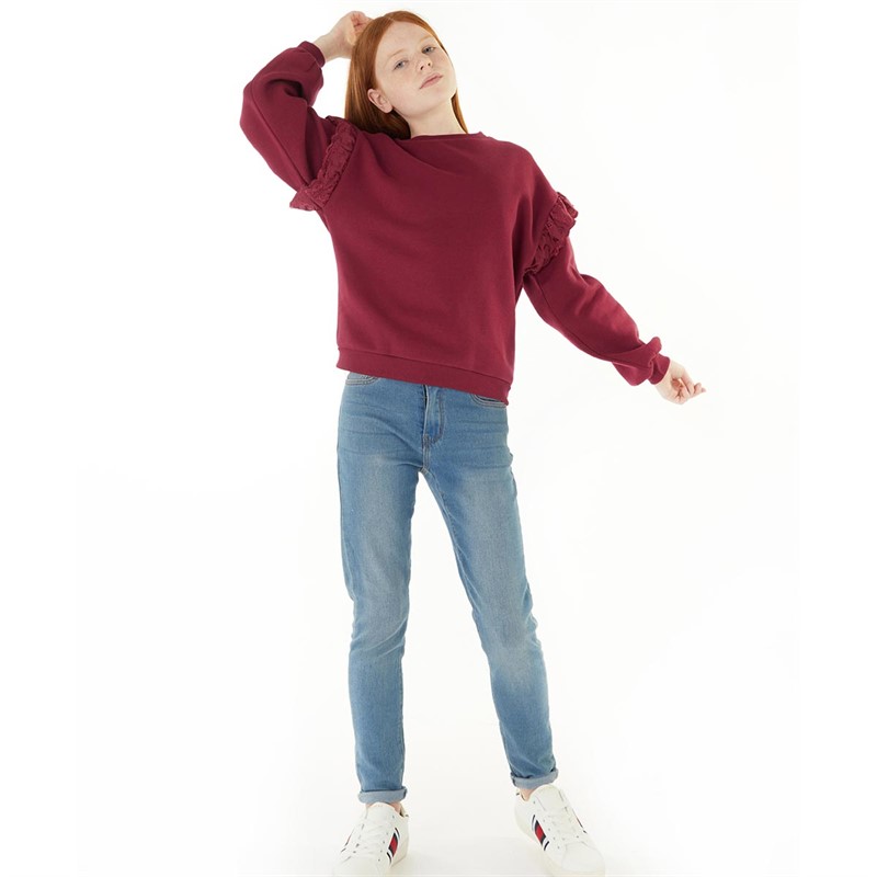 MINOTI Girls Fleece Sweatshirt Red