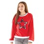 MINOTI Girls Star Loopback Fleece Red