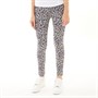 MINOTI Meisjes Leopard AOP Basic Legging Legging Grijs