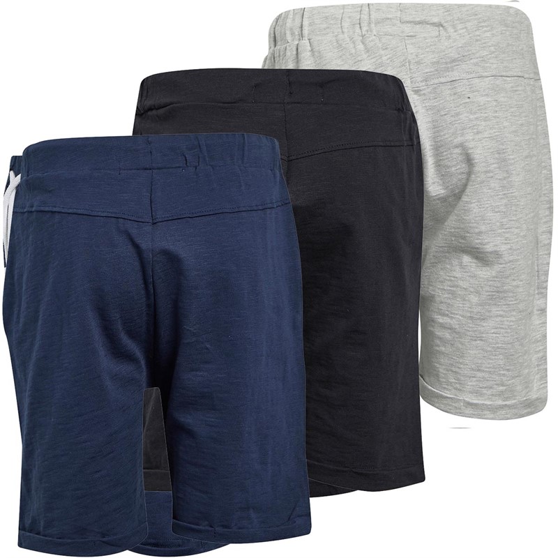 Buy MINOTI Boys Three Pack Slub Jersey Shorts Black/Grey/Navy