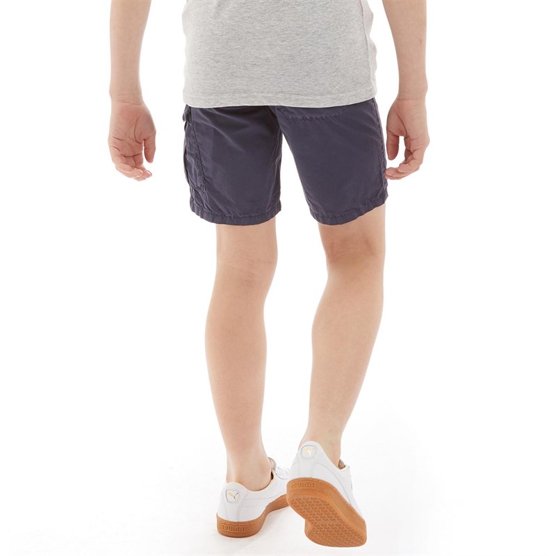 MINOTI Boys Paper Touch Poplin Shorts Navy