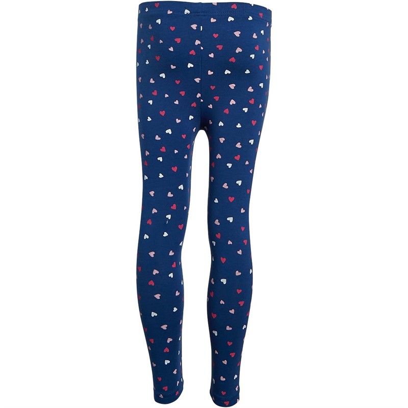 MINOTI Girls Basic Leggings Navy AOP
