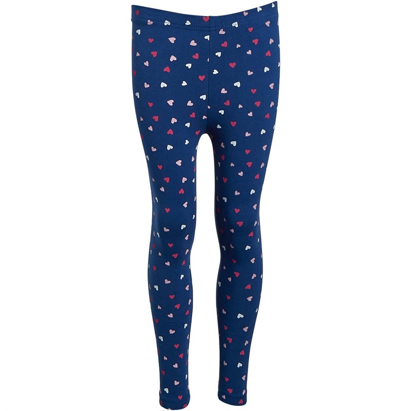 MINOTI Girls Basic Leggings Navy AOP
