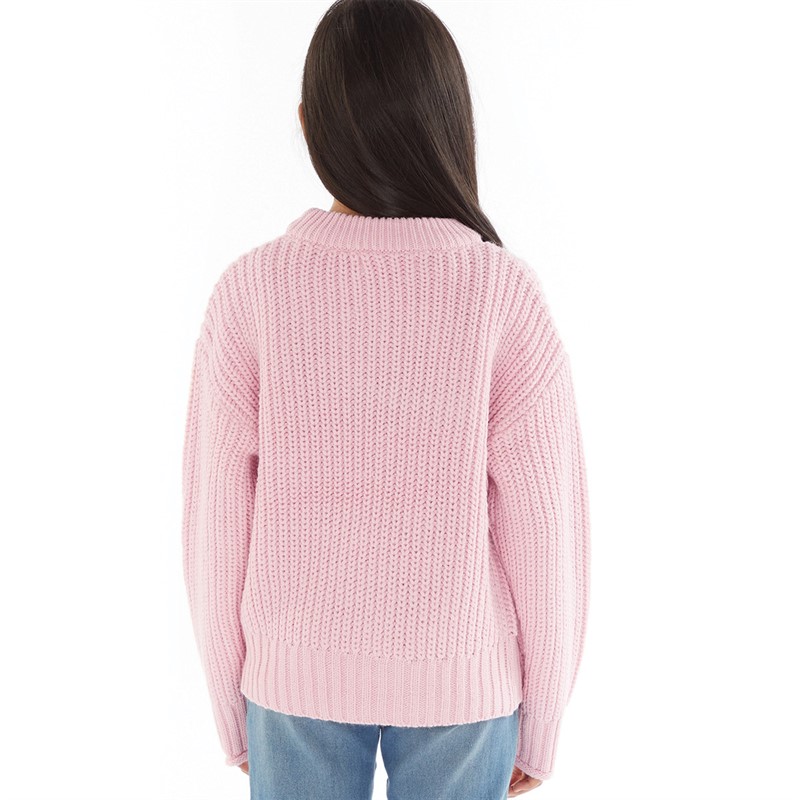 MINOTI Girls Knitted Jumper Pink