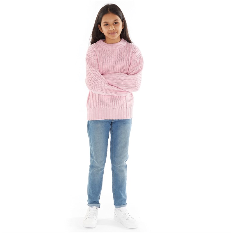 MINOTI Girls Knitted Jumper Pink