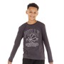 MINOTI Boys Basic Lets Go Wild Long Sleeve Graphic Top Navy