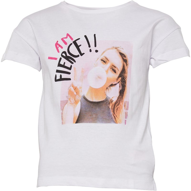 MINOTI Piger Minoti Basic I Am Fierce Overdele Hvid