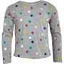 MINOTI Meisjes Basic Spotty AOP Graphic Tops Gemeleerd Grijs