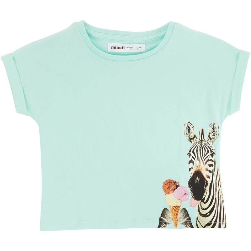 MINOTI Meisjes Graphic Tops Mintgroen