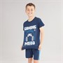 MINOTI Boys Short Pyjama Set Navy/Blue
