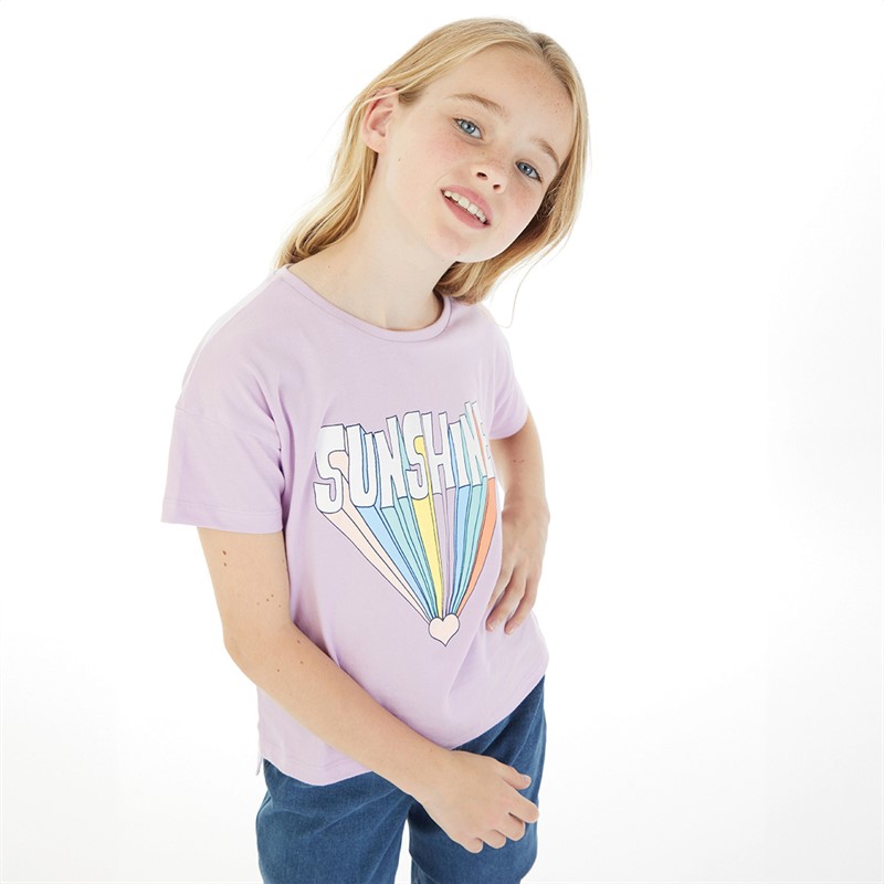 MINOTI Girls Sunshine T-Shirt Lilac