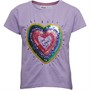 MINOTI Piger Sequin Heart T-shirts lilla