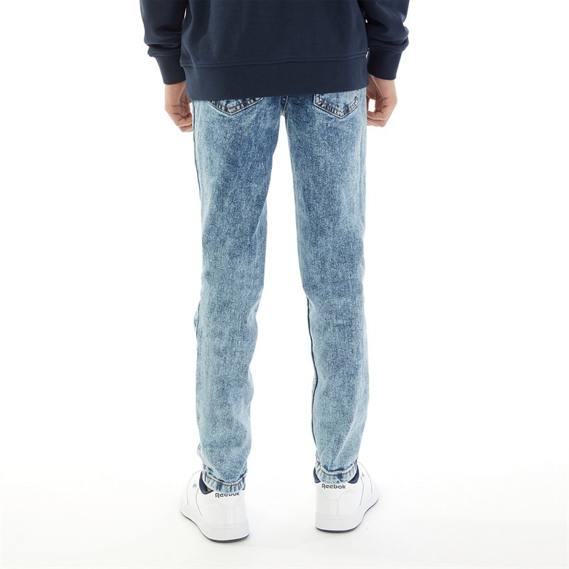 MINOTI Jungen Ripped Acid Wash Denim Skinny Jeans Blau