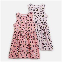 MINOTI Pacquet Double Robes Fille Imprimé Animal Rose/Rose