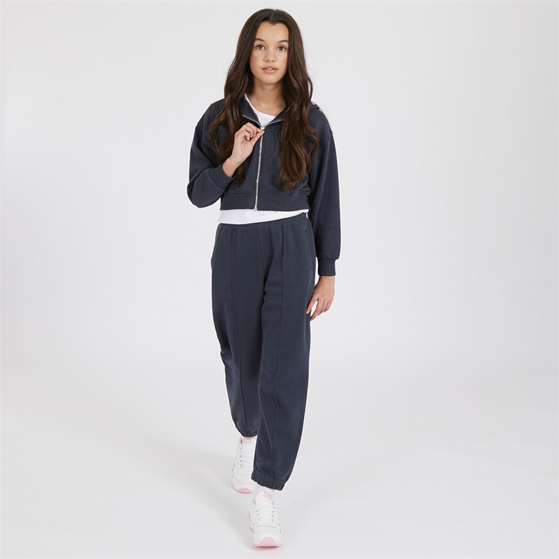 MINOTI Girls Fleece Tracksuit Dark Grey