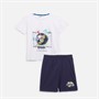 MINOTI Drenge To Pak Fodbold Pyjamas Hvid / Navy