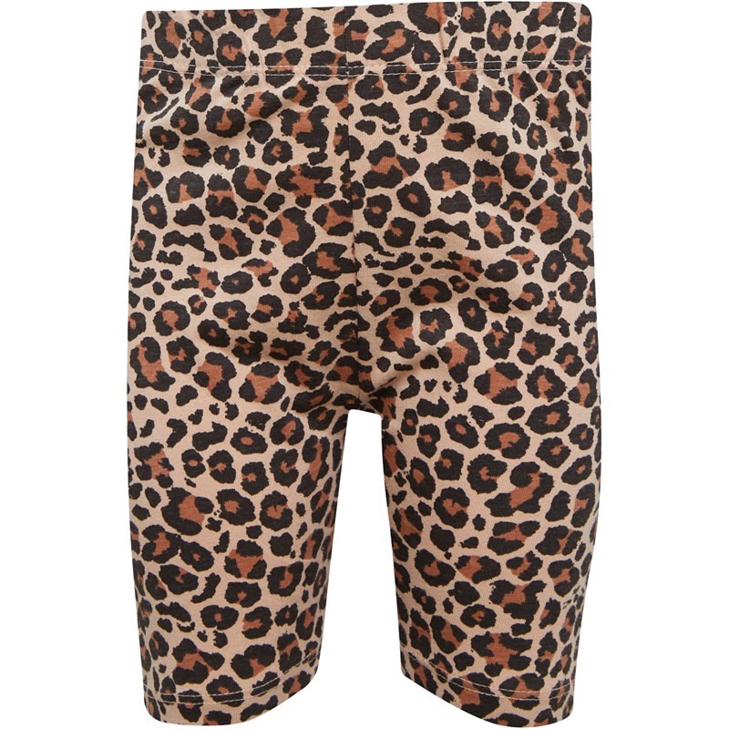 MINOTI Girls Fierce Animal Print T-Shirt And Shorts Set White/Brown