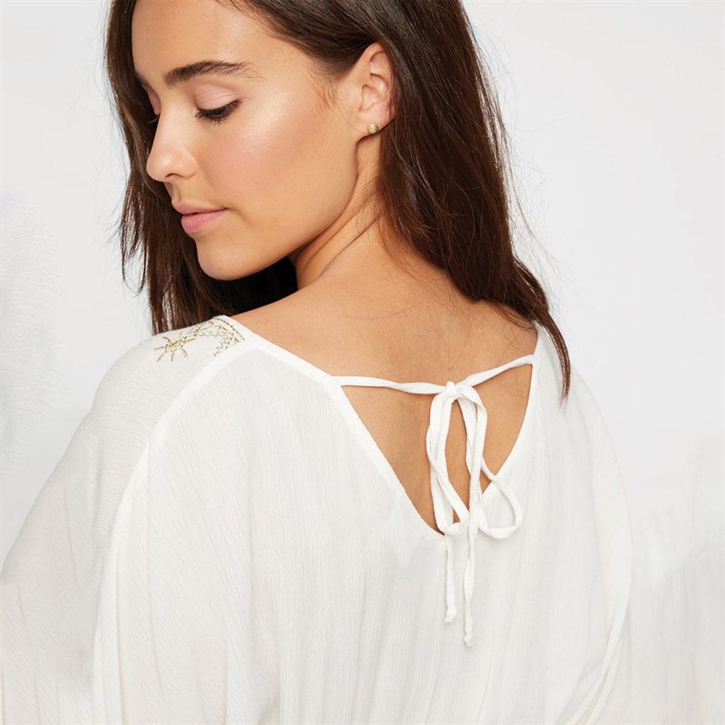 Mamalicious Damen Gillian Maxi Kleid Weiß