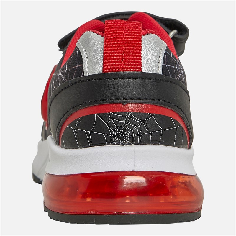 Spiderman Boys Light Up Trainers Black/Red