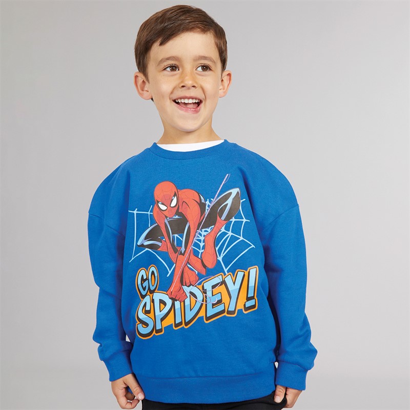 Spiderman Boys Sweatshirt Cobalt Blue - Size 4/5Y