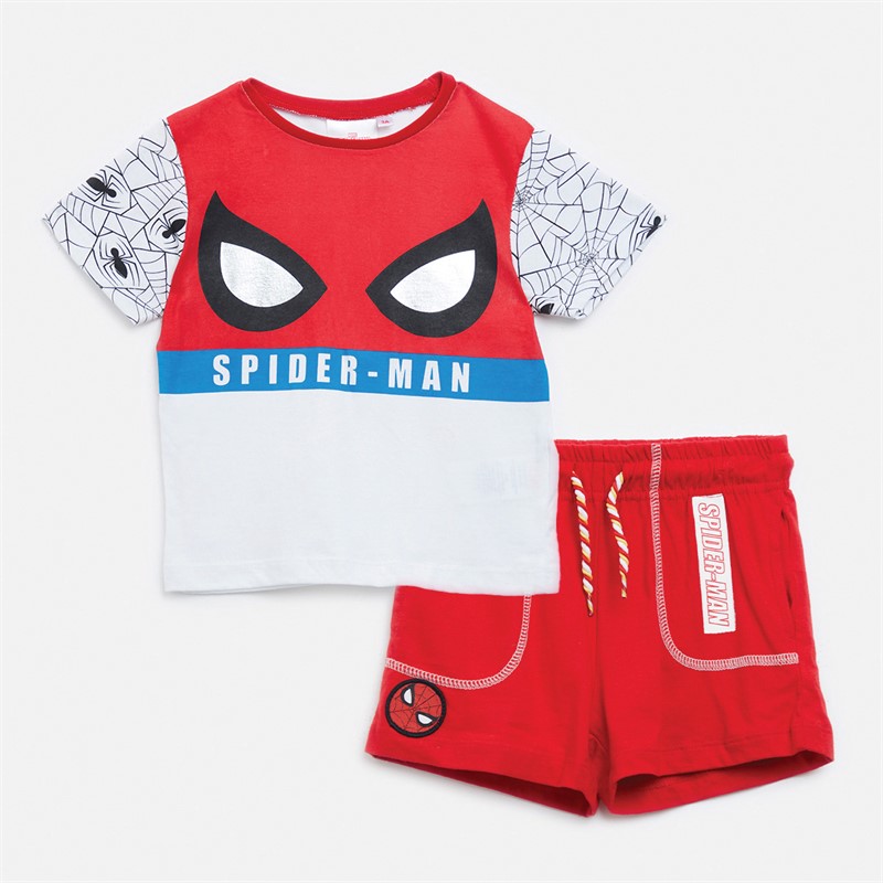 Spiderman Boys Co-Ord White Red