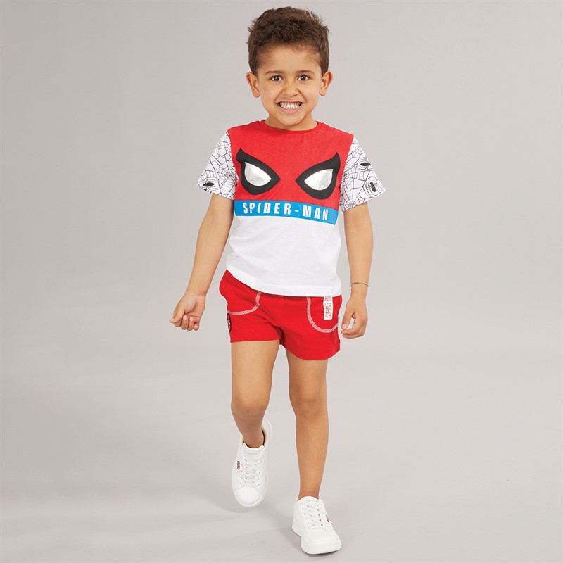 Spiderman Boys Co-Ord White Red