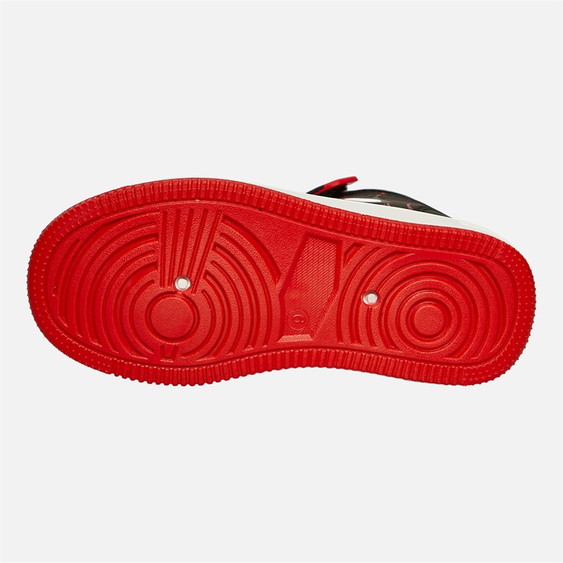 Spiderman Infant Boys Embossed Eyes Hi-Top Trainers Black/Red