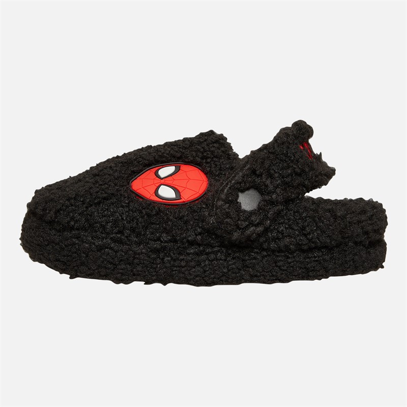 Spiderman Garçon Telford Chaussons Borg Noir/Rouge