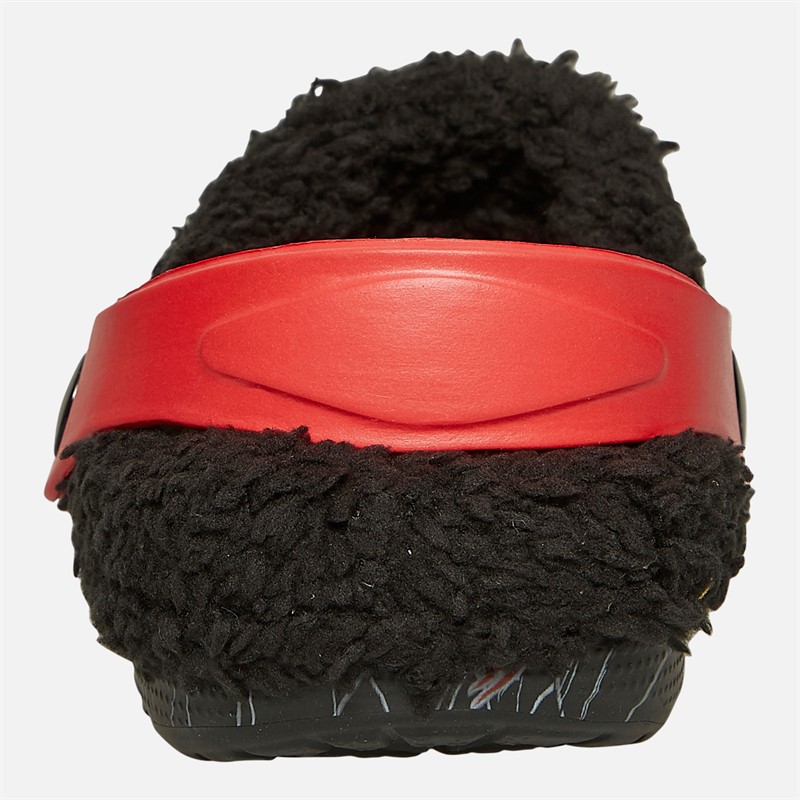 Spiderman Baby Junge Ny Pelz Gefüttert Clogs Schwarz / Rot