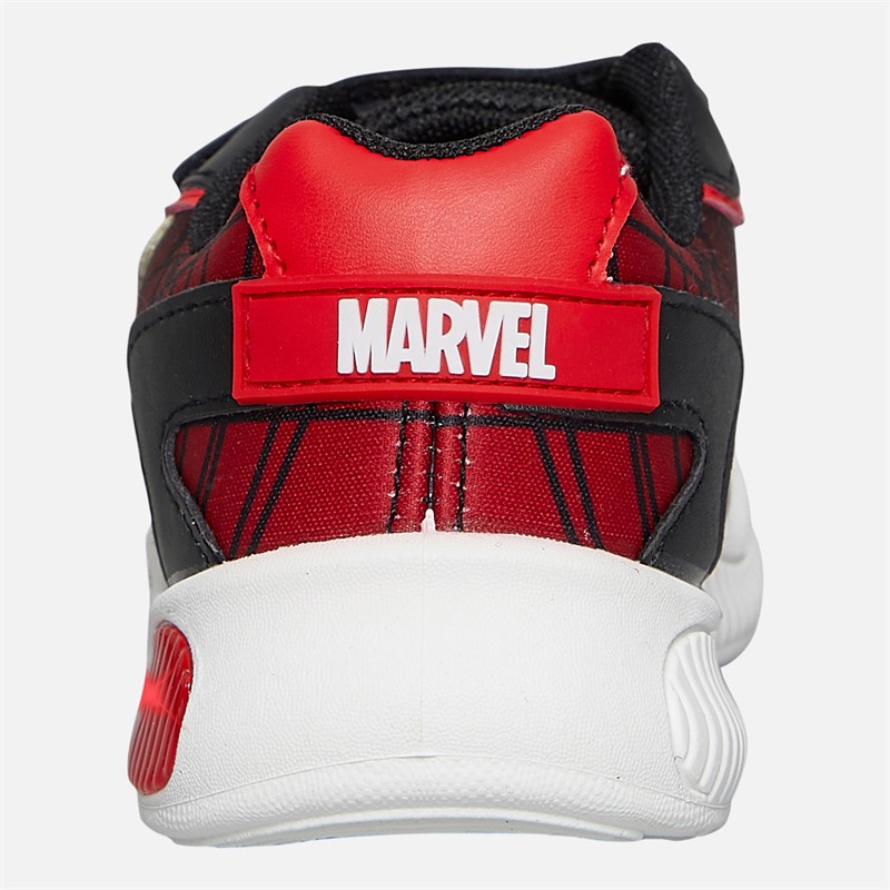 Spiderman Infant Boys Peter Light Up Trainers Black/Red