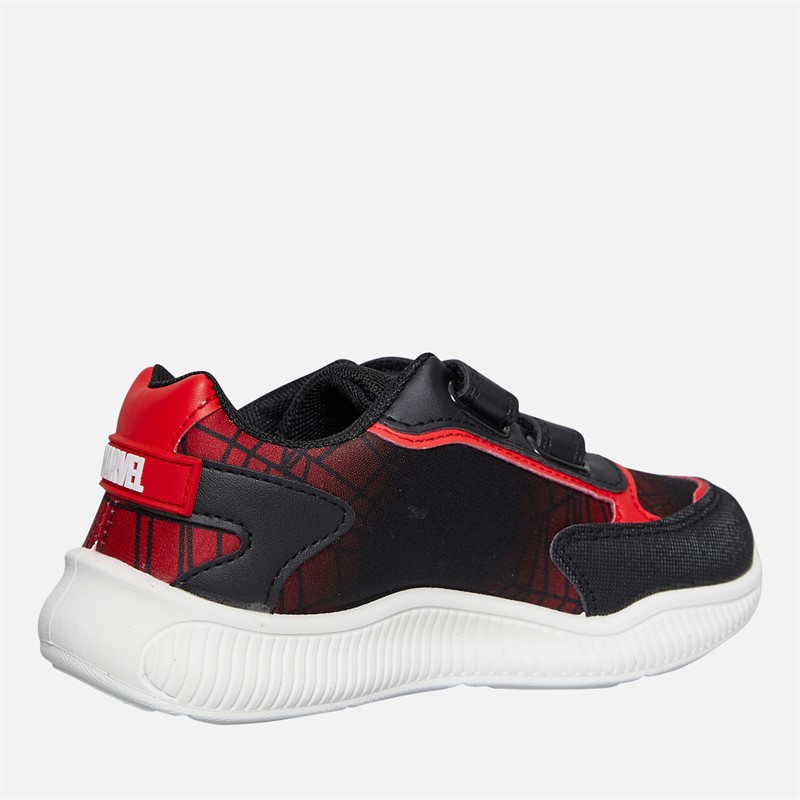 Spiderman Infant Boys Peter Light Up Trainers Black/Red