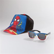 Spiderman Kids Sunglasses And Cap Set Black