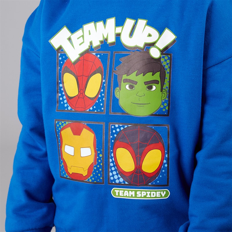 Spiderman Boys Spidey & Friends Hoodie And Joggers Tracksuit Cobalt Blue