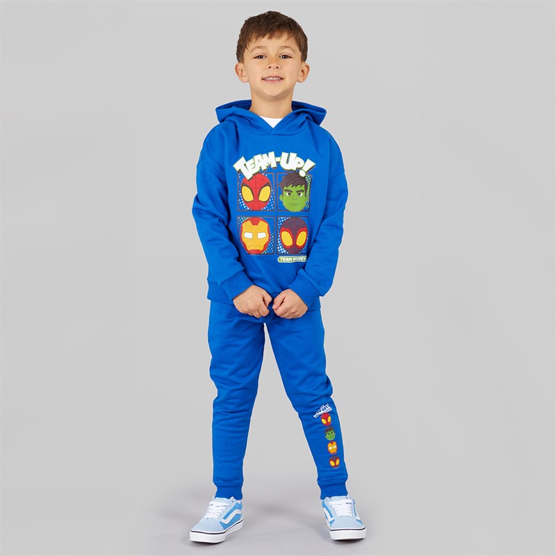 Spiderman Boys Spidey & Friends Hoodie And Joggers Tracksuit Cobalt Blue