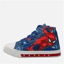 Spiderman Infant Boys Light Up Hi-Top Trainers Jeans