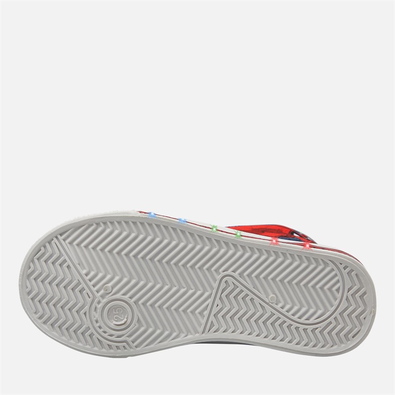 Spiderman Infant Boys Light Up Hi-Top Trainers Jeans