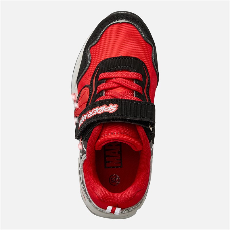 Spiderman Infant Boys Light Up Trainers Black
