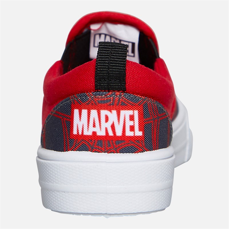 Spiderman Infant Boys Slip-On Canvas Pumps Black/Red