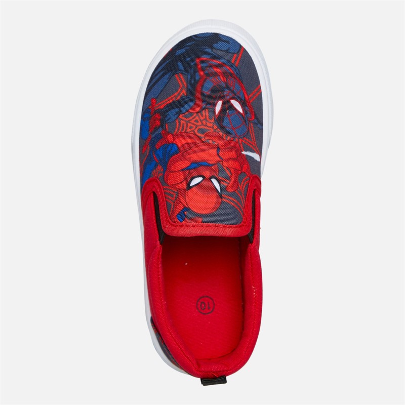 Spiderman Infant Boys Slip-On Canvas Pumps Black/Red