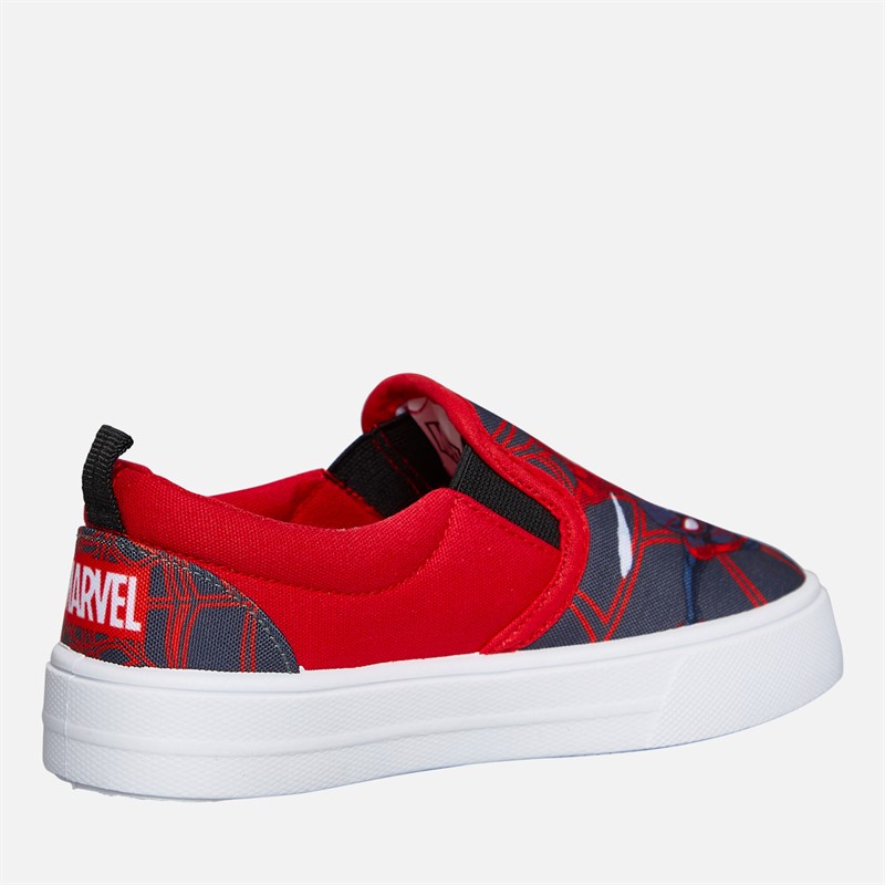 Spiderman Infant Boys Slip-On Canvas Pumps Black/Red