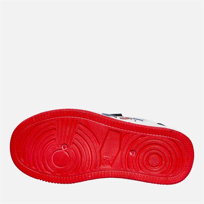 Spiderman Infant Boys Cupsole Trainers White/Black/Red