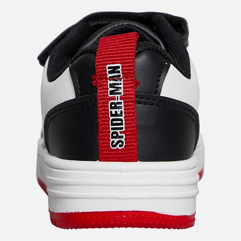 Spiderman Infant Boys Cupsole Trainers White/Black/Red